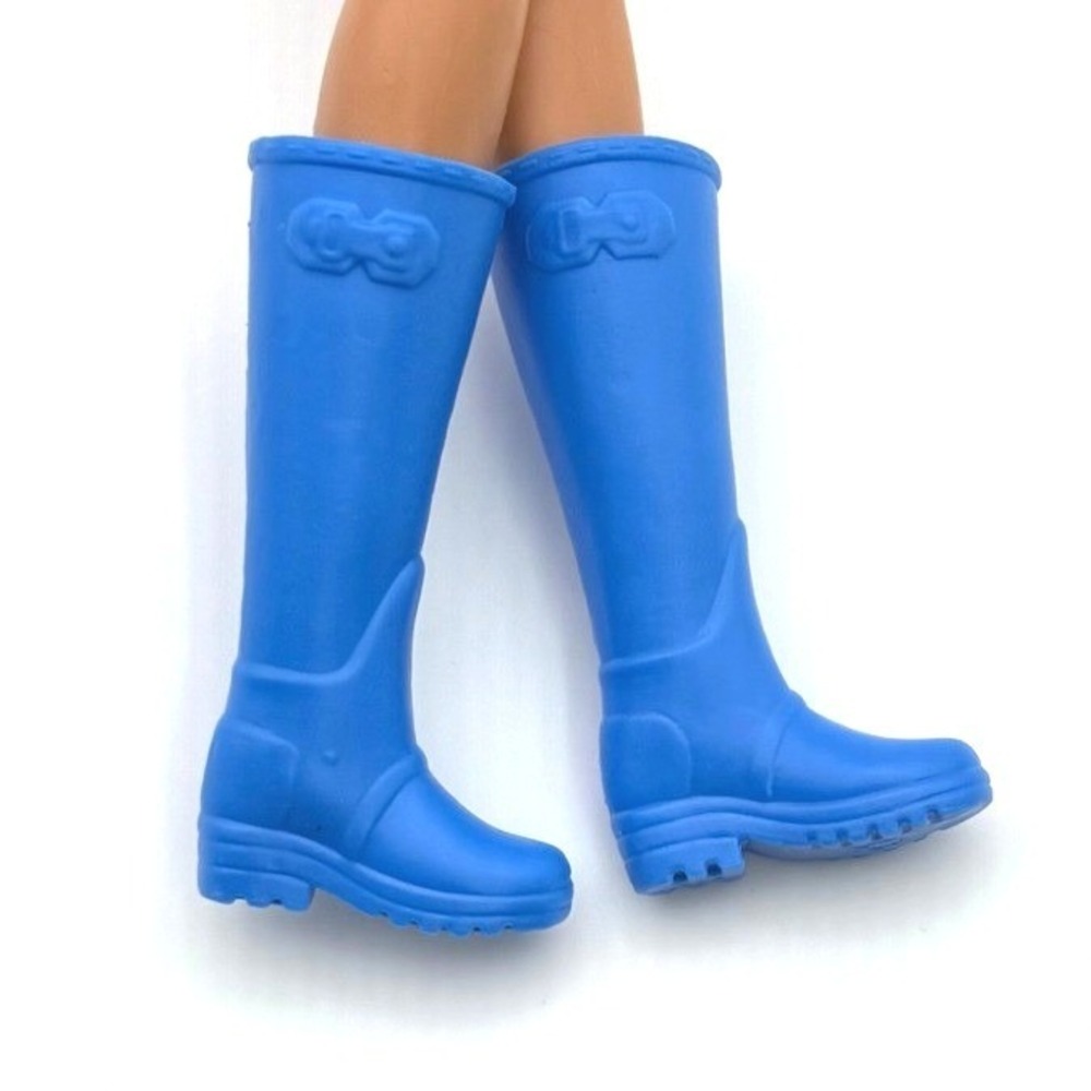 Mattel Barbie Hatch & Gather Egg Farm Blue Rubber Rain Boots Doll Accessory Pair
